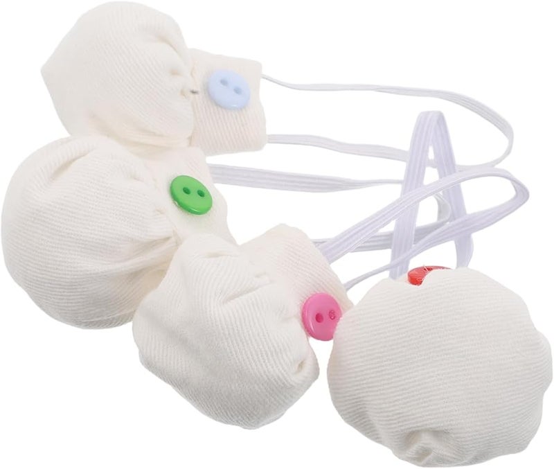 4Pcs Mini Chef Hats For 10 15cm Dolls Stuffed Animals Pet Christmas Role Play - Image 3